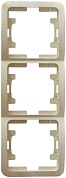 Рамка  вертикальная 3-ая (крем) (Makel) (32033)