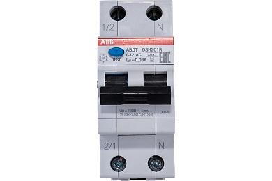 Выключатель автоматический дифференциальный (АВДТ) DSH201R 1п+N C32А 30мА тип АС (DSH201R C32 AC30)