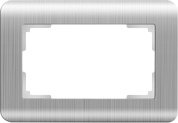 РАМКА для двойной розетки (WERKEL) (серебряный рифленый) (WL12-Frame-01 - DBL) Stream