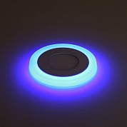 Светильник светодиодный "Smartbuy" круг с голубой подсветкой 13Вт 3000К IP20 (SBL1-DLB-13-3K-B)