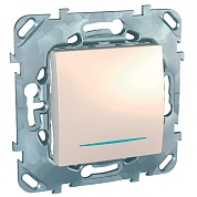 Механизм ВЫКЛЮЧАТЕЛЯ 1кл. прох. с подсв. крем (UNICA) (MG U5.203.25NZD)