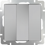 Механизм ВЫКЛЮЧАТЕЛЯ  3кл. с/п  (WERKEL) (серебряный) (WL06-SW-3G)