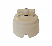 ВЫКЛЮЧАТЕЛЬ ПОВОРОТНЫЙ INTERIOR ELECTRIC КЕРАМИКА СЛ. КОСТЬ СЕРИЯ "АРБАТ"   Interior Electric