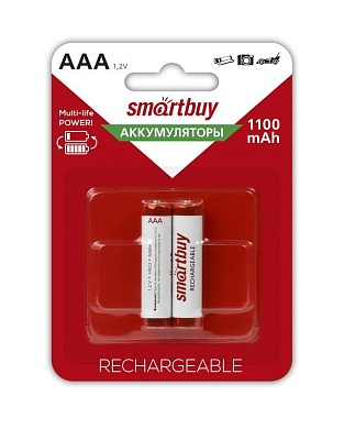 Аккумулятор  Smartbuy 1100mAh (AAA)(SBBR-3A02BL1100)  (2шт)