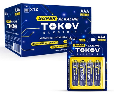 Батарейка   LR03 ААА "TOKOV" (4шт)(1698888)