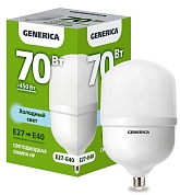 Лампа светодиодная "GENERICA" HP  70Вт  4000К E27-E40  (LL-HP-70-230-40-E27-E40-G)