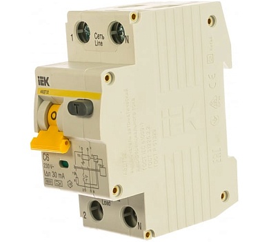 Дифференциальный автомат  2п  6А/ 30мА  "ИЭК" АВДТ-32 (MAD22-5-006-C-30)