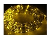 LED шнур 10 мм, круглый, 20 м, чейзинг, LED/м-24-220V, с контр. 8р, ЖЕЛТЫЙ   1589837