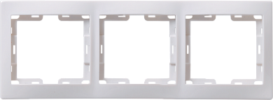 Рамка горизонтальная 3-ая (белая) КВАРТА "ИЭК" (EMK30-K01-DM)
