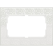 РАМКА для двойной розетки (WERKEL) (белая) (WL05-Frame-01 - DBL-white Flock)