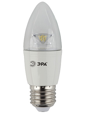 Лампа светодиодная "ЭРА" LED smd B35 7Вт E-27 220В 4000K (свеча прозрачная)