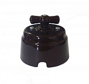 ВЫКЛЮЧАТЕЛЬ ПОВОРОТНЫЙ INTERIOR ELECTRIC КЕРАМИКА ШОКОЛАД СЕРИЯ "АРБАТ"  Interior Electric