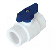 Мини-кран шаровой с синей ручкой для полипропиленовых труб под сварку d=25 Kalde (3242-vlm-250001)