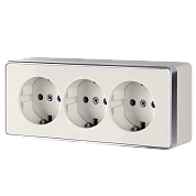 Розетка  3-я О/П  з/к  /сл.кость/ (WERKEL) (WL15-02-05)