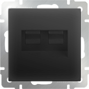 Механизм РОЗЕТКИ КОМП. UTP RJ-45+RJ11 2мест. с/п (WERKEL) (черная) (WL08-RJ11-45)