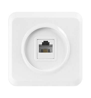 Розетка   1-я RJ 45/белая/ Юпитер "Smartbuy" (SBE-03w-S1-RJ)