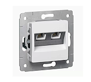 Механизм РОЗЕТКИ TF+TF RJ-11 с/п (LEGRAND CARIVA) белый (773639)