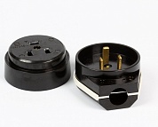 Разъем для плиты 32А 250В 2P+PE (ОУ) карболитовый черный "Smartbuy" (SBE-IS2-250-C)