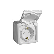 Розетка  П/Г З/К /белая/ шторка (LEGRAND Quteo) (782321)