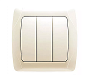 Выключатель   3кл. С/П крем (VIKO) (90562068)