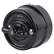 Переключатель одноклавишный (черный) Ретро WERKEL