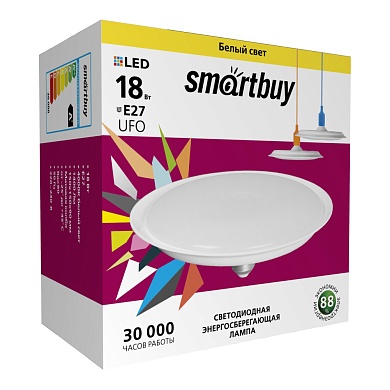 Лампа светодиодная "Smartbuy" SBL UFO 18Вт E 27 4000К