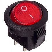 Кнопка ON-OFF круглая красная 3А 250V (2c) (RWB-105, SC-214) Micro "REXANT" (36-2511)