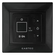 Термостат "EASTEC" E 34 черный, встраиваемый, 3,5кВт, датчик встраиваемый, 0-99°С