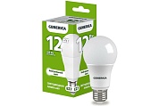 Лампа светодиодная  "GENERICA" A60 220В 12Вт E27 4000K (LL-A60-12-230-40-E27-G)