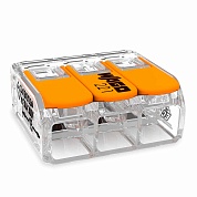 КЛЕММНИК  3х4 "WAGO" с рычажком (221-413)