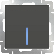 Механизм ВЫКЛЮЧАТЕЛЯ  1кл. с/п с подсветкой (WERKEL) (серо-коричневый) (WL07-SW-1G-LED)