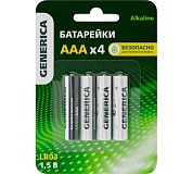 Батарейка   LR03 ААА "GENERICA"  (ABT-LR03-ST-L04-G) 4шт