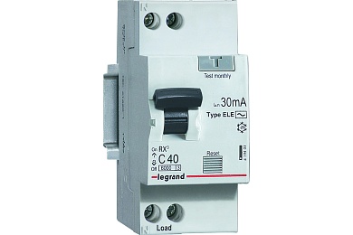 Выключатель автоматический дифференциального тока 2п C 32А 30мА тип AC 6кА RX3 Leg 419402