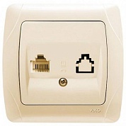 Розетка  2м TF (RJ11) крем (VIKO) (90562033)