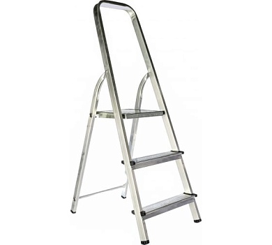 Стремянка  3 ступ. "НОВАЯ ВЫСОТА"/"АЛЮМЕТ" стальная (26186)
