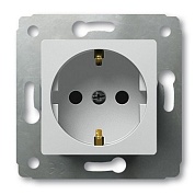 Механизм РОЗЕТКИ  1-мест. с/п з/к (LEGRAND CARIVA) белый (773659)