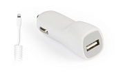 АЗУ "Smartbuy" NOVA MKII, вых. ток 2.1А, 1USB+кабель 30pin для 4/4S/iPad, белое (SBP-1504-30)