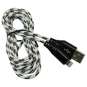Кабель USB-micro USB, 2м, для Apple, нейлон, защита от переламывания (iK-520cm-2-k)