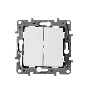 Механизм переключателя 2-кл. С/П белый (Legrand Etika) (672212)