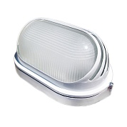 СВЕТИЛЬНИК 100Вт 1207  (овальный белый с "ресничкой")