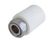 Муфта комбинированная с накидной гайкой для п/п труб под сварку KALDE 25х1" (3222-tun-2