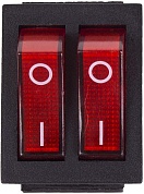 Кнопка ON-OFF 2-м красная c подсветкой 15А 250V (2c) (RWB-511 SC-797 "REXANT" (36-2410)