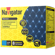 Гирлянда "Navigator" "Сеть" 2x1.5м прозр.провод,синий IP44 61 856(NGF-N01-240B-12-2x1.5m-230-TR-IP44