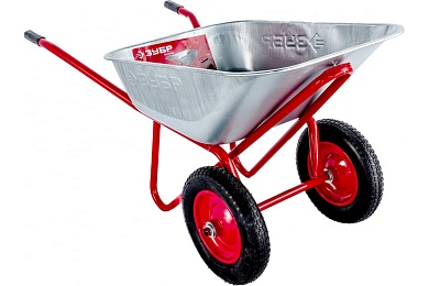 Тачка строительная двухколесная "ЗУБР" 110л/200кг  (39950)
