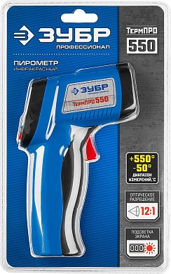 Пирометр "ЗУБР" Профессионал ТермПро-550  -50+550грС,лазер,ЖК дисплей