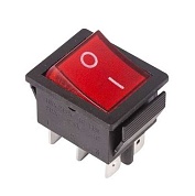 Кнопка ON-OFF 15А (6с) с подсветкой (RWB-506; SC-767) красн. Rexant 36-2350