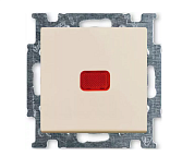 Механизм ВЫКЛЮЧАТЕЛЯ 1кл. проходной с подсв. с/п Беж ABB Basic 55 [1012-0-2150(2006/6 UCK-92)]