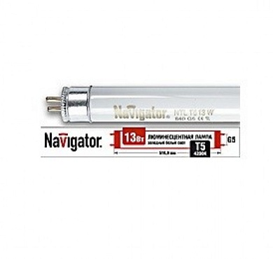 Лампа 13Вт Т5 4200К G5 "Navigator" 94108 (NTL-T5-13-840-G5)