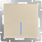 Механизм ВЫКЛЮЧАТЕЛЯ  1кл. с/п с подсветкой (WERKEL) (шампань) (WL11-SW-1G-LED)