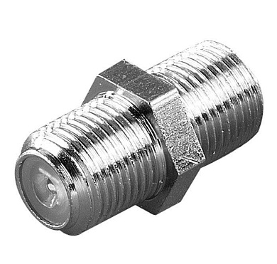 Соединитель TV бочка, (гнездо F - гнездо F) (2шт) "Smartbuy"  (A228)